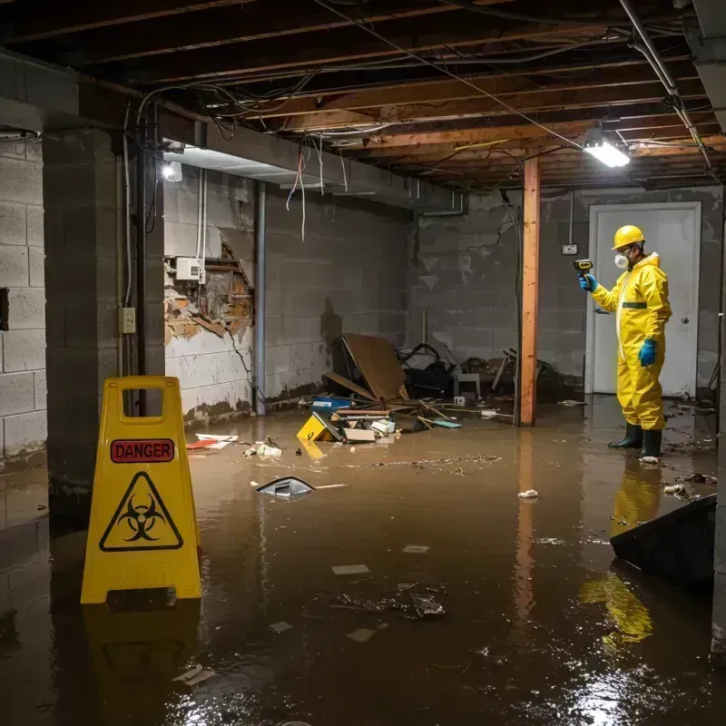 Flooded Basement Electrical Hazard in Elberta, AL Property